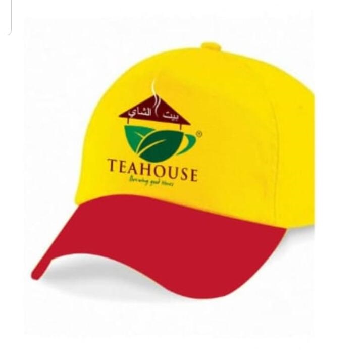 Yellow and red cap